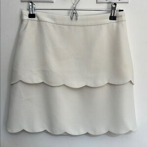 Club Monaco Cream Tiered Mini Skirt Work
